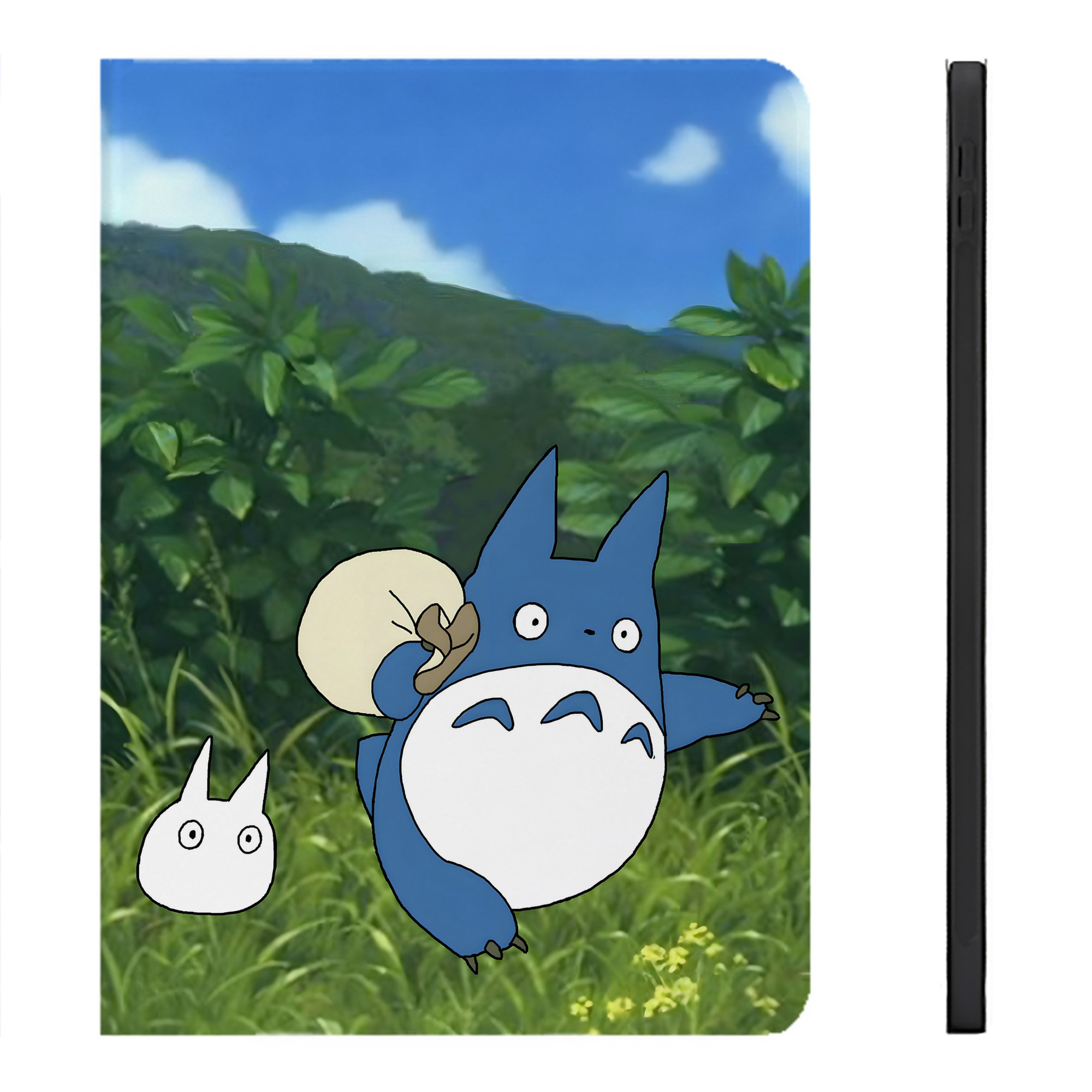 （画像用） となりのトトロ 草壁メイ 草壁サツキ My Neighbor Totoro Satsuki Kusakabe Mei Kusakabe IPadケース ペンホルダー付き ブックスタイルデザイン